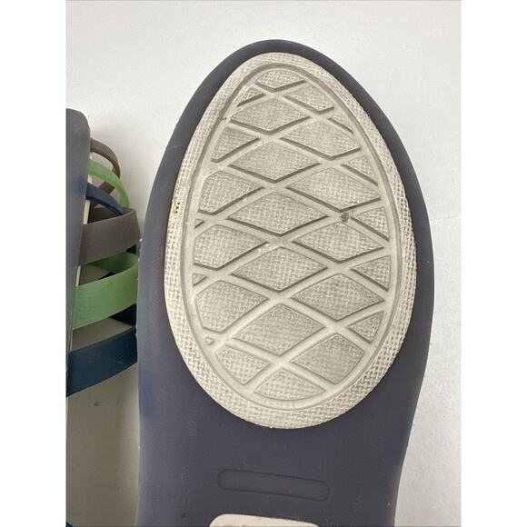 CROCS Womens sz 6W Jelly Sandal HUARACHE Strappy Ballet Flats Beach USED *READ.. - Picture 12 of 14